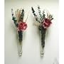 Set of Glass Pocket Wall Sconce Vases for Flowers