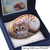 ふと語りかけたくなる不思議なネコたち…。Henry Cats & Friends アートストーン グローバルエディション◆タイガーの画像