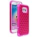 S6 Edge Case, Galaxy S6 Edge Case, Style4U Galaxy S6 Edge Studded Rhinestone Crystal Bling Hybrid Armor Case Cover for Samsung Galaxy S6 Edge with 1 Style4U Stylus [Hot Pink/Hot Pink]
