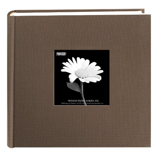 Pioneer 200 Pocket Fabric Frame Cover Photo Album, Warm Mocha