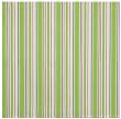 Durable Flat Weave 100% Cotton Colorful Green and White Striped Tablecloth 60x60 Inches