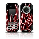 Red Neon Flames Design Protective Skin Decal Sticker for LG enV VX9900 Cell Phone