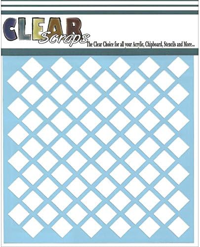 Clear Scraps CSSM6-DIAMD Translucent Plastic Film Stencil, Diamonds, 6-Inch x 6-Inch