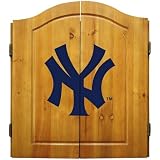 MLB Bristle Dart Board with Cabinet Color - New York Yankees