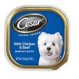 Cesar Canine Cuisine with Chicken & Beef in Meaty Juices for Small Dogs, 3.5-Ounce Trays (Pack of 24)