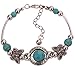 YAZILIND Rimous Green Bead Inlay Butterfly Bangle Alloy Bracelet For Women Gift