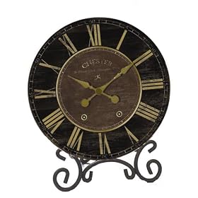 Infinity Instruments The Parlor - Chester Black & Gold Table Clock
