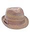 NYfashion101 Women's Solid Color Band Multicolor Weaved Trilby Fedora Hat
