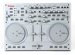 Vestax VCI-100 USB MIDI DJ Controller with Platter Controls (Silver)