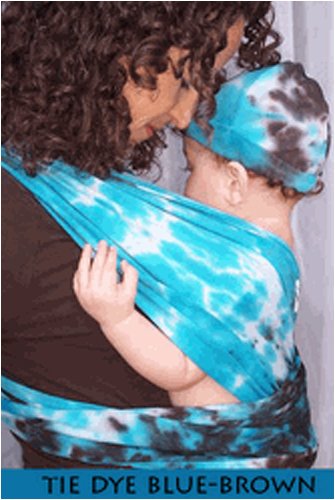 Baby K'tan Baby Carrier Tie Dyed Blue Brown Small