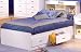 Contemporary Twin Size Mate's Bed with Headboard in Pure White Finish By SouthShore Furniture