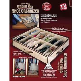 Space Saving Under the Bed 12 Pair Shoe Organizer