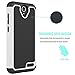 ZTE Grand X 3 Case, OEAGO [Drop Protection] Protective Case [Shock Proof] - Hybrid Dual Layer Rubber Plastic Impact Defender Rugged Slim Hard Case Cover for ZTE Grand X3 / ZTE Z959 - White
