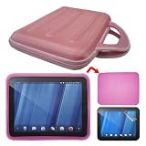 Skque Pink EVA Hard Carrying Bag + Pink Silicone Skin Case + Clear Screen Protector for HP TouchPad 9.7 Inch 16/32 GB Tablet Skque Pink EVA Hard Carrying Bag + Pink Silicone Skin Case + Clear Screen Protector for HP TouchPad 9.7 Inch 16/32 GB Tablet