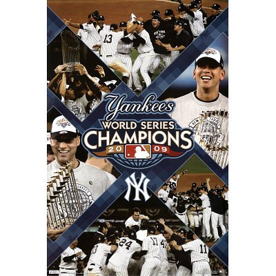 New York Yankees World Series Celebration, 2009 Sports Poster Print - 22x34 custom fit with RichAndFramous Black 22 inch Poster Hangers