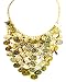 Handmade Golden Coined Brass Necklace, 'Egyptian Kerdan'