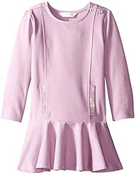 Girls Tiered Peplum Sequined Polyester  Dress