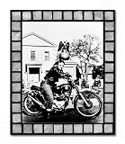 Marlon Brando As Johnny Strablernarrator From The Wild One 1 Black White Movie Photo Luxury Framed 25x20cm Photograph colour Choice Of Four Section Mirror And Black Glass Frame Or Real Capiz Shell Fra