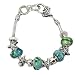 Silvertone Starfish with Glass Beads Sliding Bracelet Fashion Jewelry
