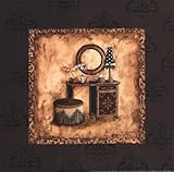Vintage Vanity I Beautiful MUSEUM WRAP CANVAS Print with Added BRUSHSTROKES Gregory Gorham 12x12