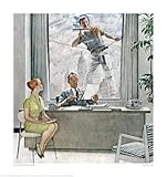 IMAGE OF Norman Rockwell - Window Washer Giclee Canvas
