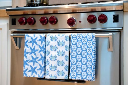 Coastal Blue Kitchen Towels - Set 3