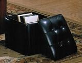 IMAGE OF Storage Ottoman in Espresso Bycast Leather