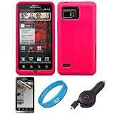 Hot Pink Premium Soft Silicone Skin Cover for Verizon Wireless Droid Bionic ....