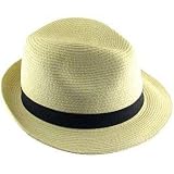 SOFT FEDORA TRILBY GANGSTER CRUSHABLE HAT STRAW BLACK LARGE EXTRA LARGE