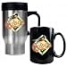 Baltimore Orioles Stainless Steel Travel Mug and Black Ceramic Mug Set  (Primary Logo)