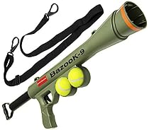 OxGord BazooK-9 Tennis Ball Launcher Gun with 2 Squeaky Balls
