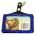 Rhinestone Crystal Bling Horizontal Badge Holder (Blue)