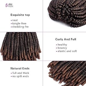 Vrunique Spring Twist 8 Inch Tb30 3 Packs Ombre Spring Twist