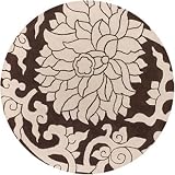 Thomas Paul Blossom Tufted Rug BLCC - 8' Round - Chocolate/Cream