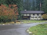 Wilderness Information Center at Longmire, Mt. Rainier National Park, Washington, USA Photographic Poster Print, 24x18