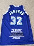 Earvin Magic Johnson signed autographed authentic stat jersey Los Angeles Lakers
