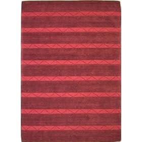 5'6 x 7'10 Red Hand Tufted Wool Gabbeh Rug