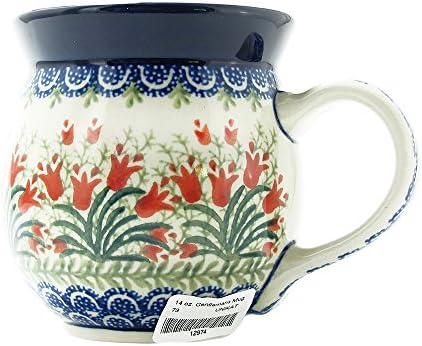 Polish Pottery 16 Ounce Bubble Handmade Mug From Boleslawiec Poland Ceramika Artystyczna Traditional Series Stoneware Pattern 073-1431