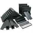 100 Black Stripe Cotton Filled Jewelry Gift Boxes 8"