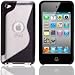 Silicone Gel Black and Clear Curve Case Skin Cover for iPOD TOUCH 4 4G (All Models) + FREE Ultra Clear Screen Protector