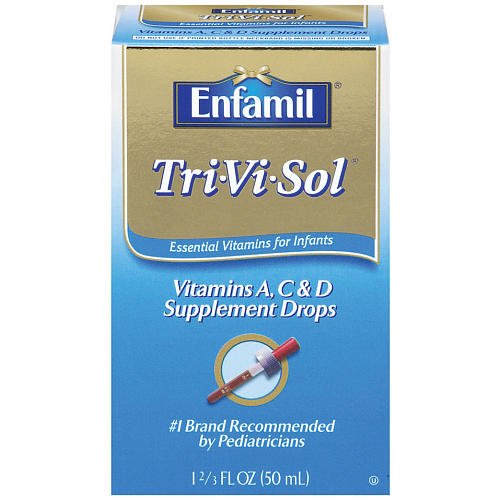 Enfamil Tri-Vi-Sol Supplement Drops, Vitamins A,D & C for Infants 1.66 fl oz (50 ml)