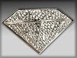 Silver Star "Diamond Bling" Silver Chrome Belt Buckle