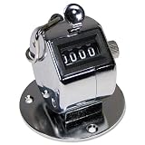 Desk Model Tally Counter with 4-Figure Register, Chrome Plated Aluminum GBC9841005