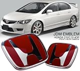 Wholesale Price 10 Sets 2006-2011 Honda Civic JDM Red H Emblem (For 2006-2011 Honda Civic 4 door only and All Year Honda FIT and the pin might need to cut to stick on some of the vehicle)