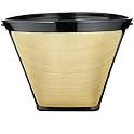Universal Replacement#4 Cone Replacement Coffee Filter- Black/ Gold