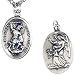 St. MIchael & Guardian Angel Medal, 24" endless, stainless steel chain