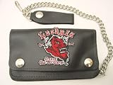 Lucky 13 Grease Gas & Glory Red Devil Leather Chain Wallet