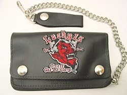 Lucky 13 Grease Gas & Glory Red Devil Leather Chain Wallet