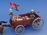 General George Custer, US 7th Cavalry Indian Wars Supply Wagon Set, Hand Painted 54mm Collectible Toy Soldiers and Playset Figures by Britains Deetail DSG