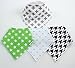4 BayBee Bandana Drool Bibs, Neutral Pack #2, Soft Cotton w/ Snaps, Unisex, Cute Gift